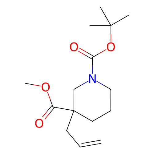 1-Boc-3-烯丙基哌啶-3-甲酸甲酯,1-tert-Butyl 3-methyl 3-(prop-2-en-1-yl)piperidine-1,3-dicarboxylate