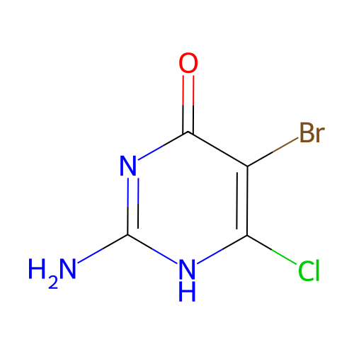 2-氨基-5-溴-6-氯嘧啶-4(1H)- 酮,2-Amino-5-bromo-6-chloropyrimidin-4(1H)-one