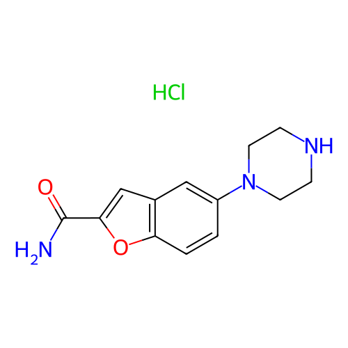 5-(1-哌嗪基)-2-苯并呋喃甲酰胺盐酸盐,5-(Piperazin-1-yl)benzofuran-2-carboxamide hydrochloride