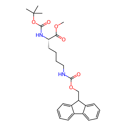 (S)-6-((((9H-芴-9-基)甲氧基)羰基)氨基)-2-((叔丁氧基羰基)氨基)己酸甲酯,(S)-Methyl 6-((((9H-fluoren-9-yl)methoxy)carbonyl)amino)-2-((tert-butoxycarbonyl)amino)hexanoate