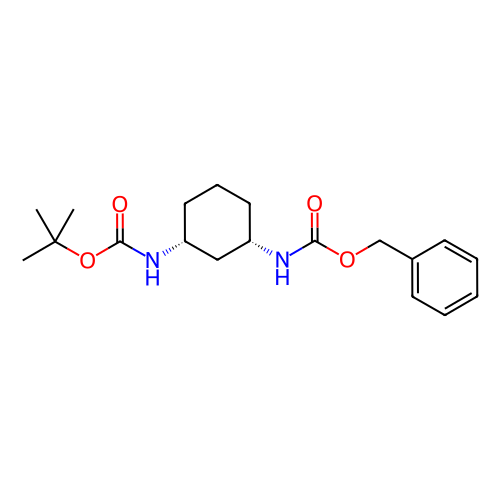 苄基((1R,3S)-环己烷-1,3-二基)二氨基甲酸叔丁酯(左旋),benzyl tert-Butyl ((1S,3R)-cyclohexane-1,3-diyl)dicarbamate