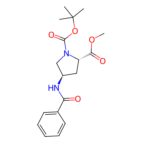 (2S,4R)-1-叔丁基4-甲基-4-苯甲酰基吡咯烷-1,2-二羧酸酯,1-(tert-Butyl) 2-methyl (2S,4R)-4-benzamidopyrrolidine-1,2-dicarboxylate
