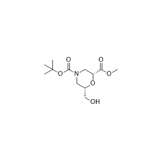 (2R,6S)-4-叔丁基2-甲基6-(羥甲基)嗎啉-2,4-二羧酸酯,(2R,6S)-4-tert-butyl 2-methyl 6-(hydroxymethyl)morpholine-2,4-dicarboxylate