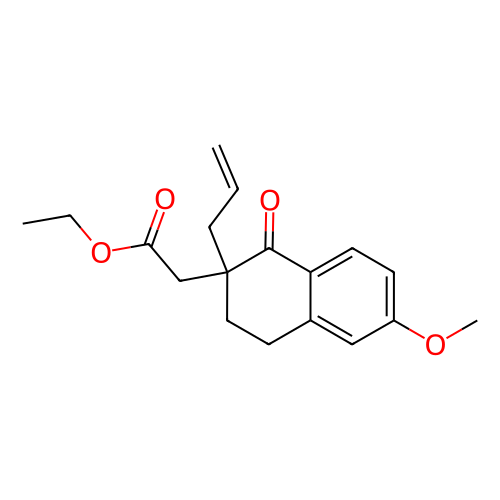 2-(2-烯丙基-6-甲氧基-1-氧代-1,2,3,4-四氫萘-2-基)乙酸乙酯,Ethyl 2-(2-allyl-6-methoxy-1-oxo-1,2,3,4-tetrahydronaphthalen-2-yl)acetate