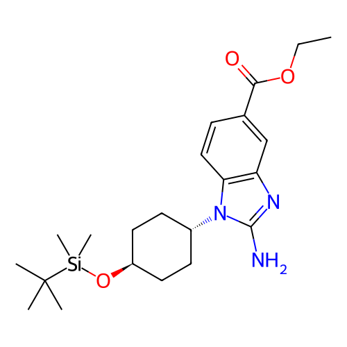 2-氨基-1-[反式-4-[(叔丁基二甲基甲硅烷基)氧基]環(huán)己基]-1H-苯并[d]咪唑-5-羧酸乙酯,Ethyl 2-amino-1-[trans-4-[(tert-butyldimethylsilyl)oxy]cyclohexyl]-1H-benzo[d]imidazole-5-carboxylate