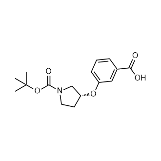 (R)-3-((1-(叔丁氧基羰基)吡咯烷-3-基)氧基)苯甲酸,(R)-3-((1-(tert-butoxycarbonyl)pyrrolidin-3-yl)oxy)benzoic acid