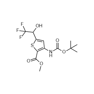3-((叔丁氧基羰基)氨基)-5-(2,2,2-三氟-1-羟乙基)噻吩-2-羧酸甲酯,Methyl 3-((tert-butoxycarbonyl)amino)-5-(2,2,2-trifluoro-1-hydroxyethyl)thiophene-2-carboxylate