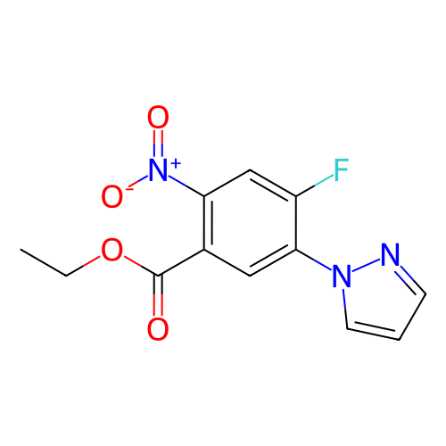 4-氟-2-硝基-5-(1H-吡唑-1-基)苯甲酸乙酯,Ethyl 4-fluoro-2-nitro-5-(1H-pyrazol-1-yl)benzoate