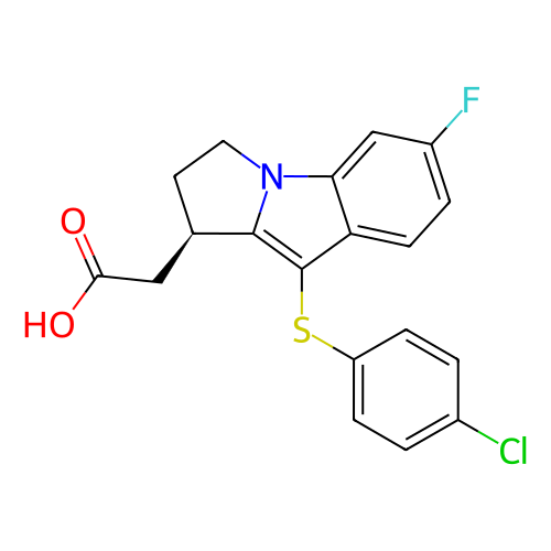 (R)-2-(9-((4-氯苯基)硫代)-6-氟-2,3-二氫-1H-吡咯并[1,2-a]吲哚-1-基)乙酸,(R)-L 888607