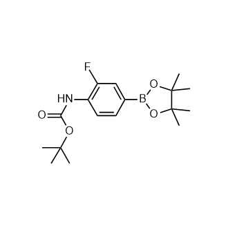 N-Boc-3-氟-4-氨基苯硼酸频哪醇酯,tert-Butyl 2-fluoro-4-(4,4,5,5-tetramethyl-1,3,2-dioxaborolan-2-yl)phenylcarbamate