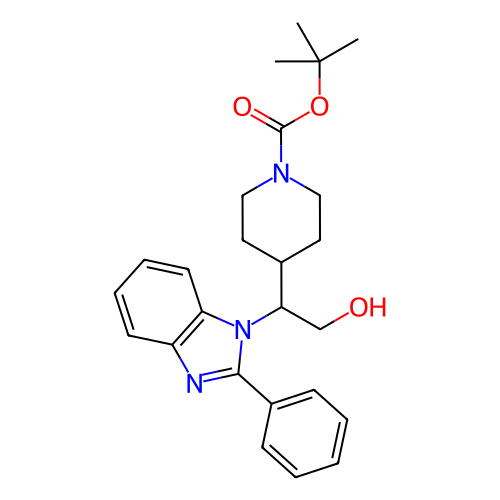 4-(2-羟基-1-(2-苯基-1H-苯并[d]咪唑-1-基)乙基)哌啶-1-甲酸叔丁酯,tert-Butyl 4-(2-hydroxy-1-(2-phenyl-1H-benzo[d]imidazol-1-yl)ethyl)piperidine-1-carboxylate