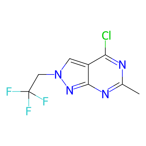 4-氯-6-甲基-2-(2,2,2-三氟乙基)-2H-吡唑并[3,4-d]嘧啶,4-Chloro-6-methyl-2-(2,2,2-trifluoroethyl)-2H-pyrazolo[3,4-d]pyrimidine