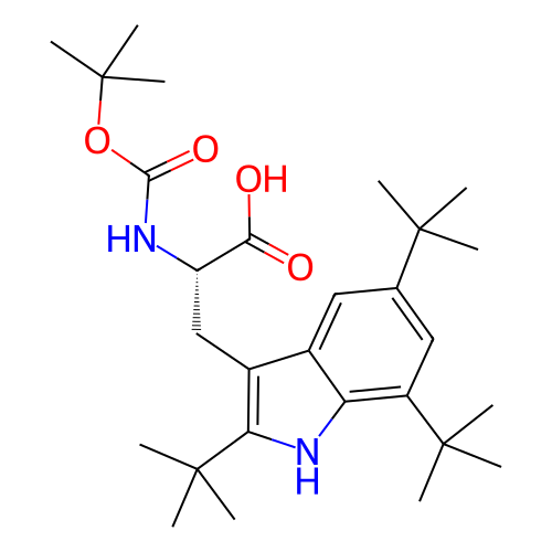 (S)-2-((叔丁氧羰基)氨基)-3-(2,5,7-三叔丁基-1H-吲哚-3-基)丙酸,(S)-2-((tert-butoxycarbonyl)amino)-3-(2,5,7-tri-tert-butyl-1H-indol-3-yl)propanoic acid