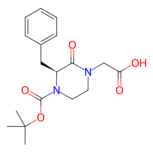 (S)-2-(3-苄基-4-(叔丁氧基羰基)-2-氧代哌嗪-1-基)乙酸,(S)-2-(3-benzyl-4-(tert-butoxycarbonyl)-2-oxopiperazin-1-yl)acetic acid