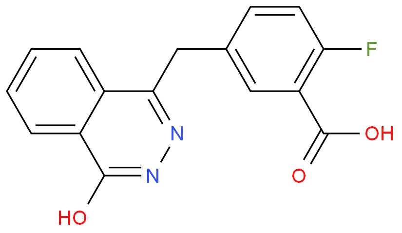 2-氟-5-(4-氧代-3,4-二氢酞嗪-1-甲基)苯甲酸,2-fluoro-5-((4-oxo-3,4-dihydrophthalazin-1-yl)methyl)benzoic acid