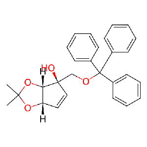 (3aS,4R,6aS)-2,2-二甲基-4-((三苯甲基氧基)甲基)-4,6a二氫-3aH-環(huán)戊二烯并[d] [1,3]二氧雜環(huán)戊烯-4-醇,865838-13-7