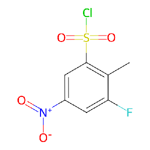 3-氟-2-甲基-5-硝基苯-1-磺酰氯