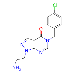 1-(2-氨基乙基)-5-[(4-氯苯基)甲基]-1H,4H,5H-吡唑并[3,4-d]嘧啶-4-酮,1105196-80-2