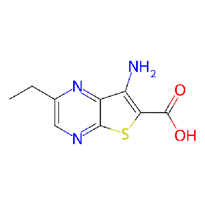 7-氨基-2-乙基噻吩并[2,3-b]吡嗪-6-羧酸