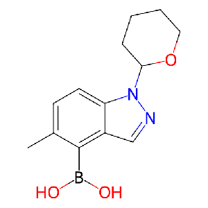 [5-甲基-1-(氧杂-2-基)-1H-吲唑-4-基]硼酸