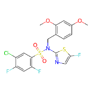 5-氯-N-(2,4-二甲氧基苄基)-2,4-二氟-N-(5-氟噻唑-2-基)苯磺酰胺,1788874-30-5