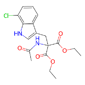 2-乙酰氨基-2-((7-氯-1H-吲哚-3-基)甲基)丙二酸二乙酯