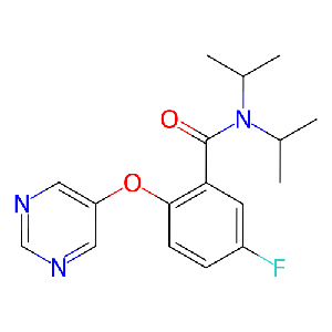 5-氟-N,N-二異丙基-2-(嘧啶-5-基氧基)苯甲酰胺,2169919-95-1