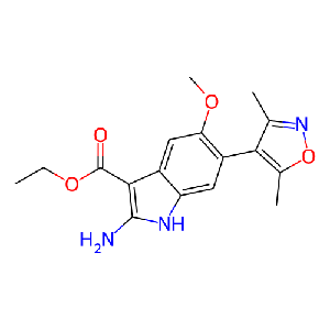 2-氨基-6-(3,5-二甲基异噁唑-4-基)-5-甲氧基-1H-吲哚-3-羧酸乙酯