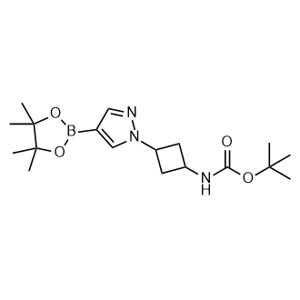 叔丁基(3-(4-(4,4,5,5-四甲基-1,3,2-二氧苯甲醛-2-基)-1H-吡唑-1-基)环丁基)氨基甲酸酯