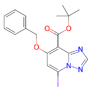 7-(苄氧基)-5-碘-[1,2,4]三唑并[1,5-a]吡啶-8-羧酸叔丁酯,1262132-97-7