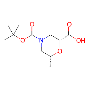 (2R,6R)-4-(叔丁氧基羰基)-6-甲基吗啉-2-羧酸,1581752-93-3