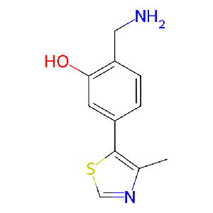 2-(氨基甲基)-5-(4-甲基噻唑-5-基)苯酚