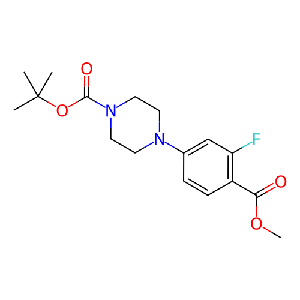 4-(3-氟-4-(甲氧羰基)苯基)哌嗪-1-羧酸叔丁酯,1121599-68-5