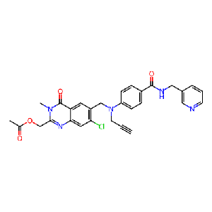 (7-氯-3-甲基-4-氧代-6-((丙-2-炔-1-基(4-((吡啶-3-基甲基)氨基甲酰基)苯基)氨基)甲基)-3,4-二氢喹唑啉-2-基)乙酸甲酯
