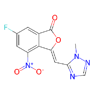 (Z)-6-氟-3-((1-甲基-1H-1,2,4-三唑-5-基)亚甲基)-4-硝基异苯并呋喃-1(3H)-酮,1322616-34-1