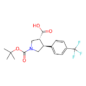 反式-1-Boc-4-(4-三氟甲基苯基)-吡咯烷-3-羧酸