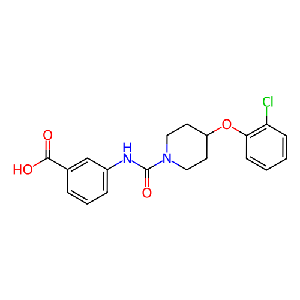 3-(4-(2-氯苯氧基)哌啶-1-甲酰氨基)苯甲酸,1058702-87-6
