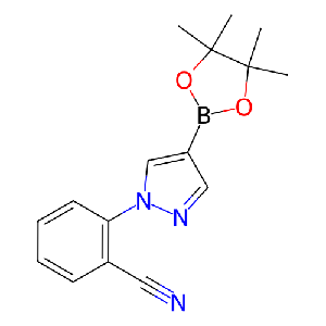 2-(4-(4,4,5,5-四甲基-1,3,2-二氧硼杂环戊烷-2-基)-1H-吡唑-1-基)苯腈