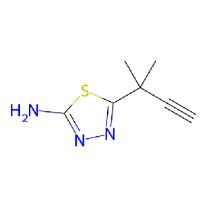 5-(1,1-二甲基丙-2-炔基)-1,3,4-噻二唑-2-胺