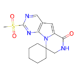 2'-(甲基磺酰基)-7',8'-二氢-6'H-螺[环己烷-1,9'-吡嗪并[1',2':1,5]吡咯并[2,3-d]嘧啶]-6'酮,2170747-01-8