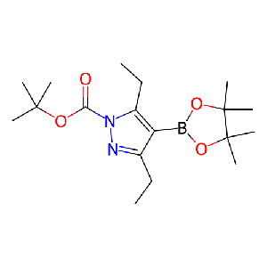 3,5-二乙基-4-(4,4,5,5-四甲基-1,3,2-二氧杂硼杂环戊烷-2-基)-1H-吡唑-1-羧酸叔丁酯