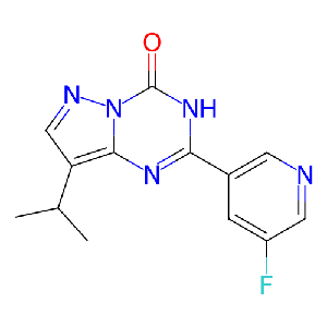 2-(5-氟吡啶-3-基)-8-异丙基吡唑并[1,5-a][1,3,5]三嗪-4(3H)-酮