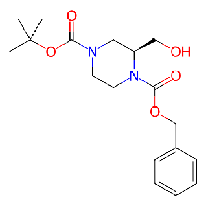 1-苄基4-(叔丁基)(S)-2-(羟甲基)哌嗪-1,4-二羧酸酯,529516-61-8