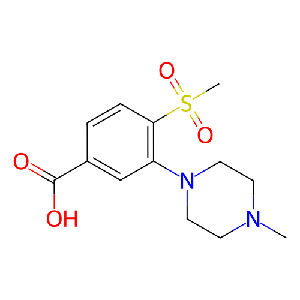 3-(4-甲基哌嗪-1-基)-4-(甲基磺酰基)苯甲酸