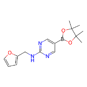 N-(呋喃-2-基甲基)-5-(4,4,5,5-四甲基-1,3,2-二氧硼杂环戊烷-2-基)嘧啶-2-胺