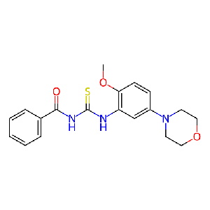 N-((2-甲氧基-5-吗啉代苯基)硫代氨基甲酰基)苯甲酰胺,383870-86-8
