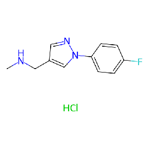 1-(1-(4-氟苯基)-1H-吡唑-4-基)-N-甲基甲胺盐酸盐