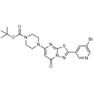 4-(2-(5-溴吡啶-3-基)-5-氧基-5H-[1,3,4]噻二唑[3,2-a]嘧啶-7-基)哌嗪-1-羧酸叔丁酯