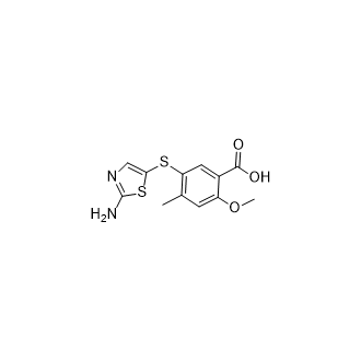 5-((2-氨基噻唑-5-基)硫基)-2-甲氧基-4-甲基苯甲酸