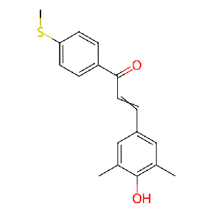 1-(4-甲硫基苯基)-3-(3,5-二甲基-4-羟基苯基)丙-2-烯-1-酮